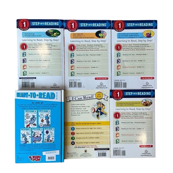 Six Level One Beginner Book Bundle Lot/Step into Reading Level 1 - Picture 2 of 2
